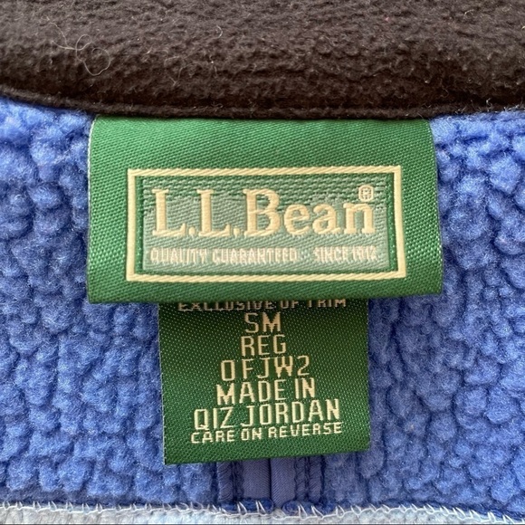 L.L.Bean Full Zip Fleece Jacket Blue Size S - Picture 16 of 16